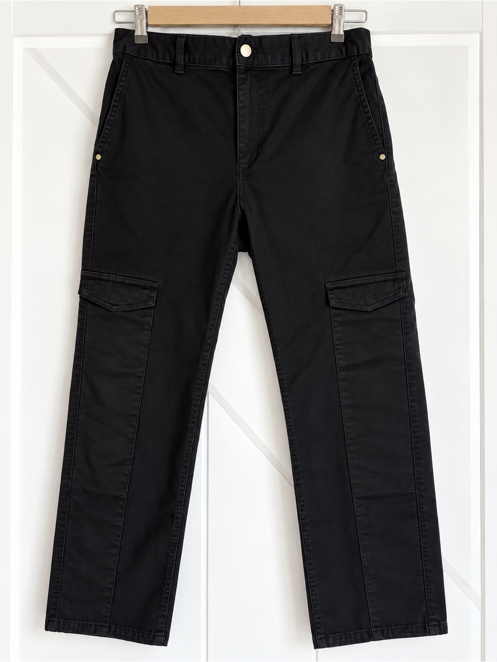 DL1961 Black Size 30 Patti Straight Vintage Ankle Cargo Pants Black